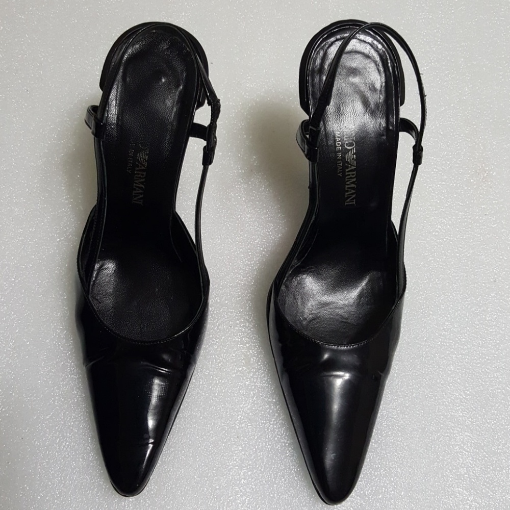 🎈EMPERIO ARMANI🎈 women's slingback patent Leathe